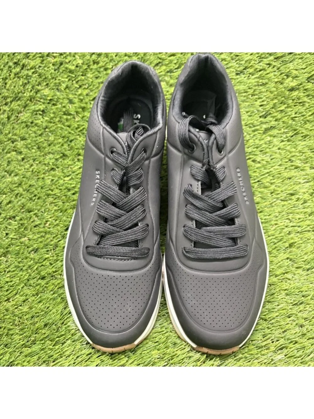 Skechers Uno Stand On Air Mens Size 9 Black Athletic Running Shoes Sneakers